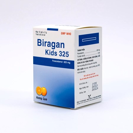 Thuốc Biragan Kids 325mg - Giảm đau, hạ sốt