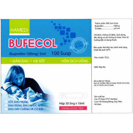 Thuốc Bufecol - Giảm đau, hạ sốt