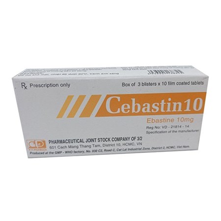 Thuốc Cebastin 10mg - Điều trị viêm mũi dị ứng