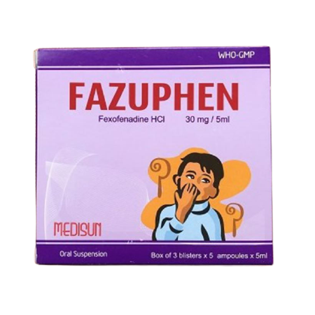 Thuốc Fazuphen 30mg/5ml - Điều trị viêm mũi dị ứng