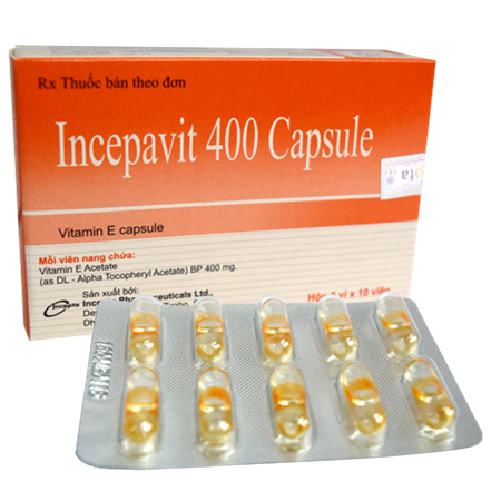 Thuốc Incepavit 400 Capsule - Điều trị bổ sung vitamin E 