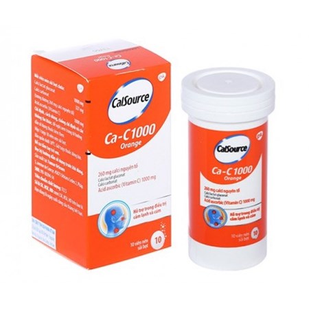 Thuốc CalSource Ca-C 1000 Orange - Điều trị hỗ trợ bổ sung vitamin C 