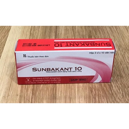 Thuốc Sunbakant 10 - Điều trị bệnh về máu 