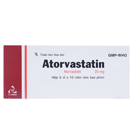 Thuốc Atorvastatin 20mg - Đều trị tăng Cholesterol máu
