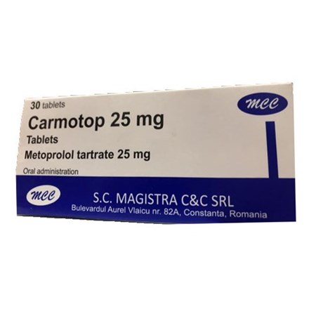 Thuốc Carmotop 25 mg - Điều trị tăng huyết áp