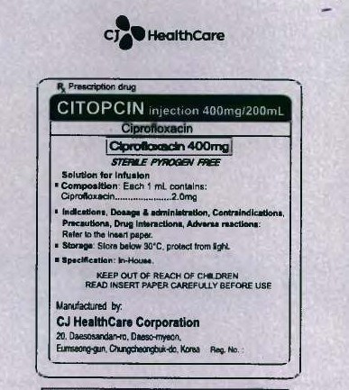 Thuốc Citopcin Injection 400mg/200ml - Thuốc điều trị nhiễm khuẩn của CJ Healthcare