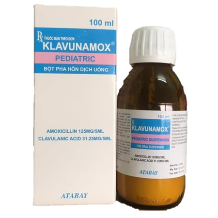 Thuốc Klavunamox Pediatric - Thuốc điều trị nhiễm khuẩn của Atabay