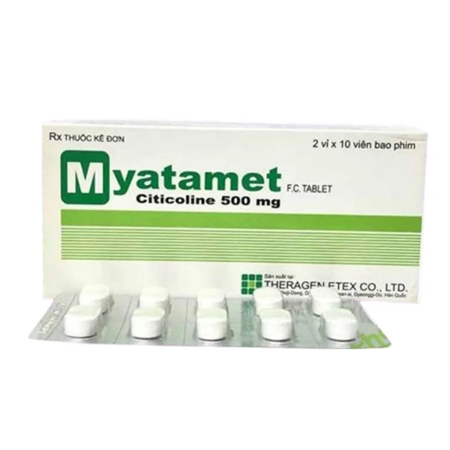 Thuốc Myatamet film coated tablet điều trị rối loạn ý thức