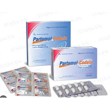 Thuốc Partamol - Codein - Thuốc giúp giảm đau, hạ sốt hiệu quả