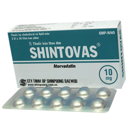 Thuốc Shintovas điều trị tăng cholesterol máu