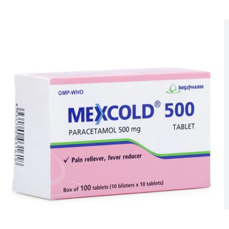 Thuốc Mexcold 500mg giúp giảm đau, hạ sốt