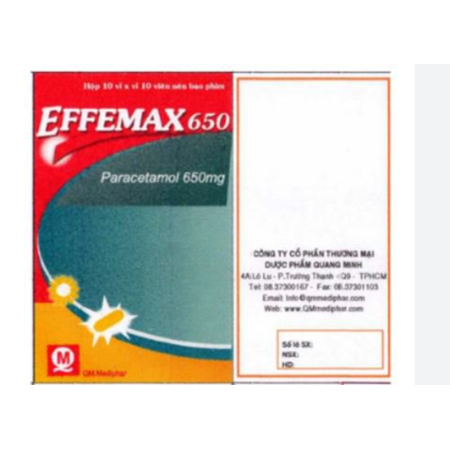 Thuốc Effemax 650 - Thuốc giảm đau hiệu quả