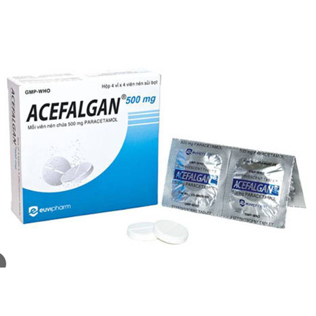 Thuốc Acefalgan 500mg Euvipharm hạ sốt, giảm đau