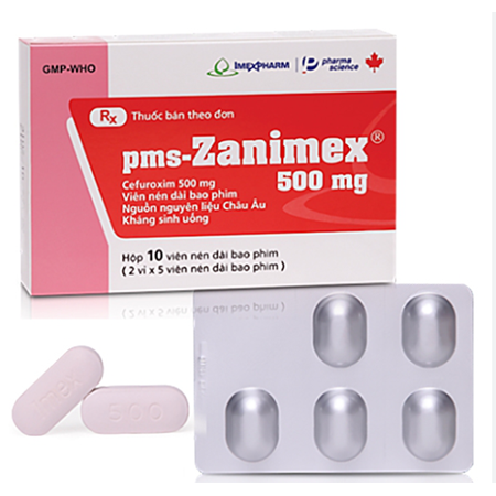 Thuốc Zanimex 500mg Imexpharm điều trị nhiễm trùng tai mũi họng 