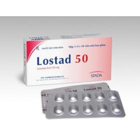 Thuốc Lostad 50mg trị tăng huyết áp, suy tim