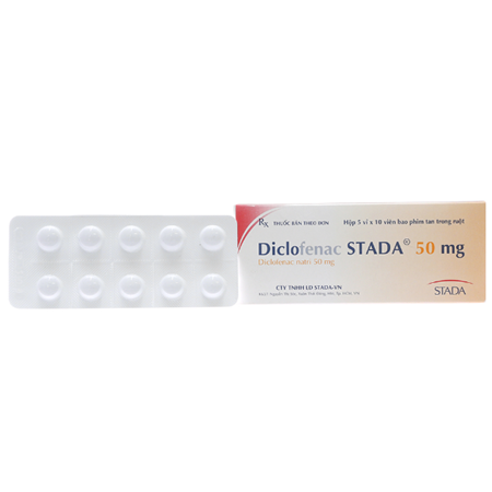 Thuốc Diclofenac Stada 50mg giảm đau, kháng viêm xương
