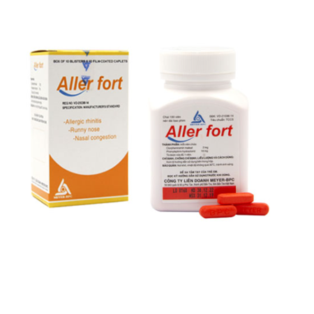 Thuốc Aller Fort  (viên nén) - Thuốc điều trị viêm mũi dị ứng hiệu quả