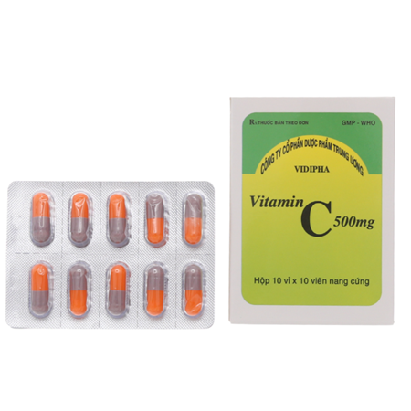Thuốc Vitamin C Vidipha 500mg trị thiếu vitamin C, tăng đào thải sắt