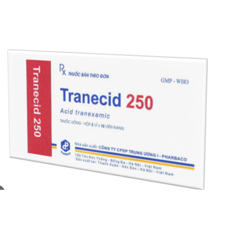 Thuốc Tranecid 250 điều trị và phòng ngừa chảy máu kết hợp với tăng phân hủy fibrin.