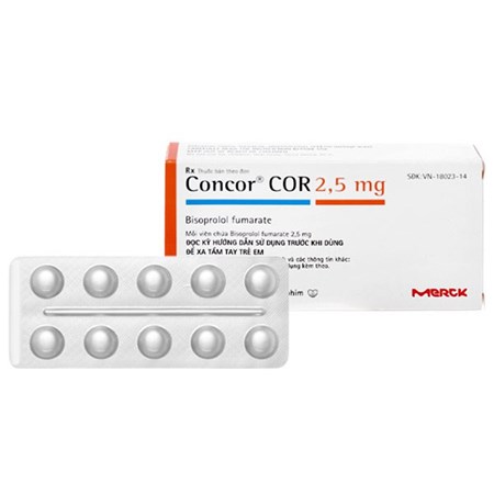 Thuốc Concor Cor 2.5mg - Điều trị tim mạch, tăng huyết áp thuộc nhóm chẹn thụ thể beta