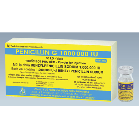 Thuốc Benzylpenicillin 1.000.000IU - Thuốc điều trị nhiễm khuẩn đường hô hấp hiệu quả