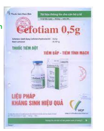 Thuốc Cefotiam 0,5g VCP - Thuốc điều trị nhiễm khuẩn hiệu quả