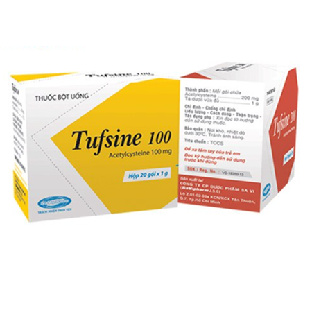 Thuốc Tufsine 100 - Thuốc tiêu chất nhầy hiệu quả 