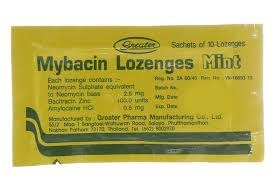 Thuốc Mybacin Lozenges Mint - Điều trị viêm họng, đau họng