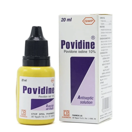 Dung dịch sát khuẩn Povidon-Iod HD 10% sát trùng ngoài da chai 20ml