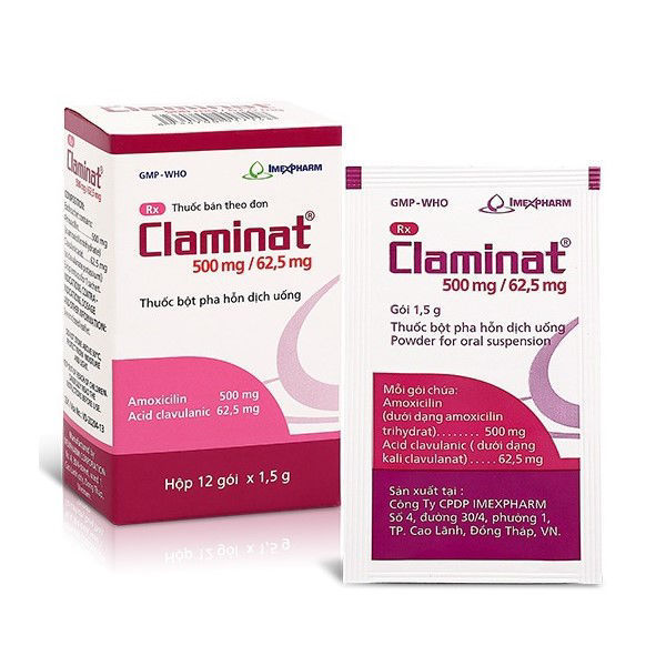 Thuốc Claminat 500/62,5 - Điều trị nhiễm khuẩn