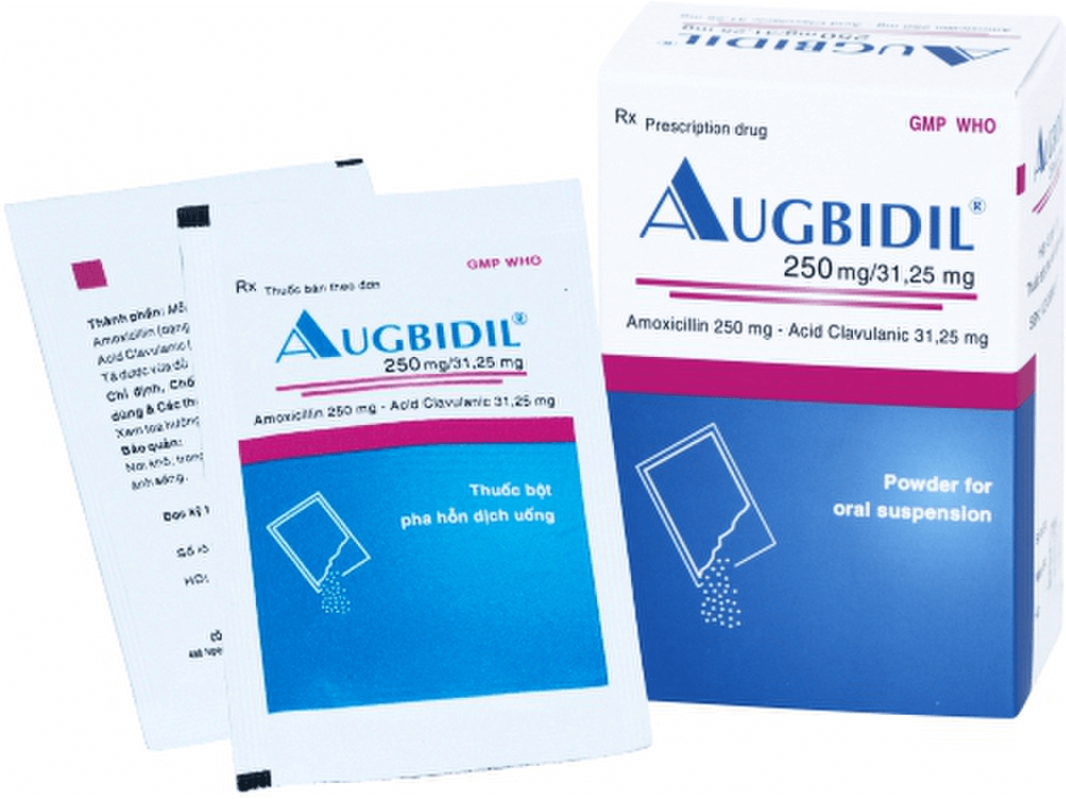 Augbidill được đóng gói theo nhiều hàm lượng khác nhau, dưới dạng hỗn dịch uống hoặc viên nén