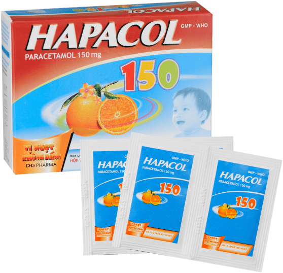 Thuốc Hapacol 150 là thuốc điều trị giảm đau, hạ sốt cho trẻ từ 1 đến 3 tuổi