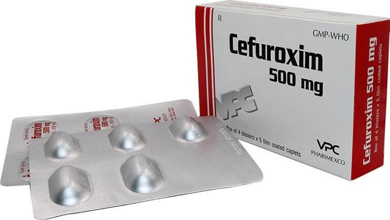 Thuốc Cefuroxim 500mg được bào chế ở dưới dạng viên nén 
