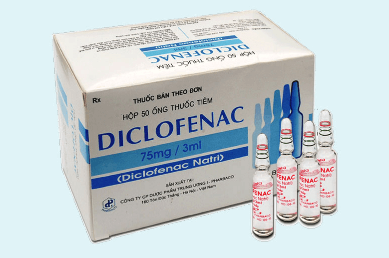Quy cách đóng gói thuốc Diclofenac dạng tiêm