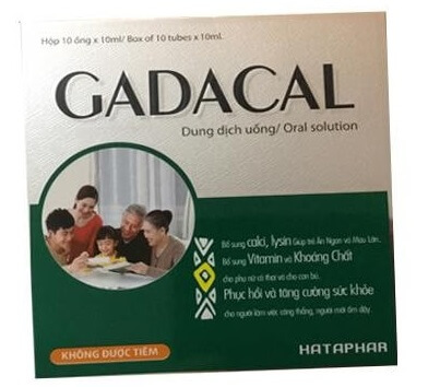 Thuốc Gadacal có ở dạng dung dịch uống