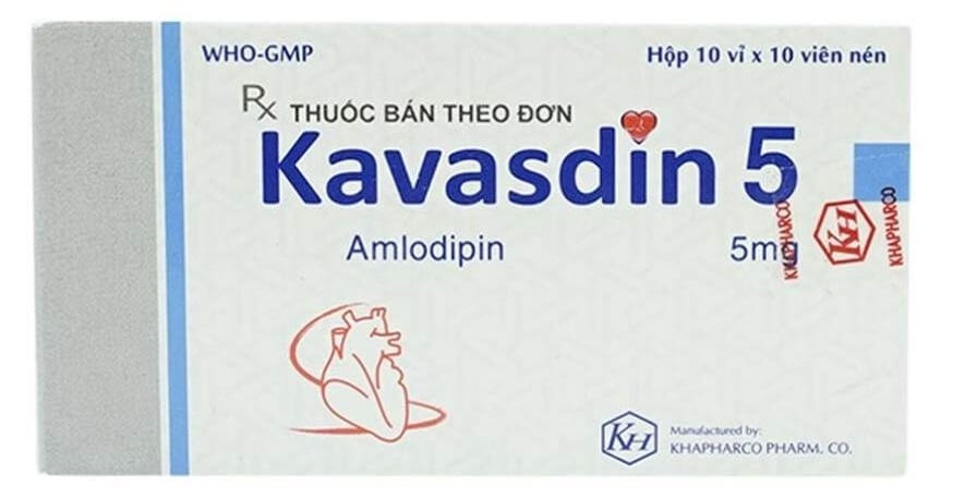 Thành phần chính trong thuốc Kavasdin 5 là hoạt chất có tên Amlodipin