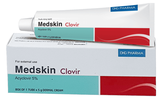 Thuốc Medskin Clovir là loại có tác dụng điều trị các bệnh về ký sinh trùng 