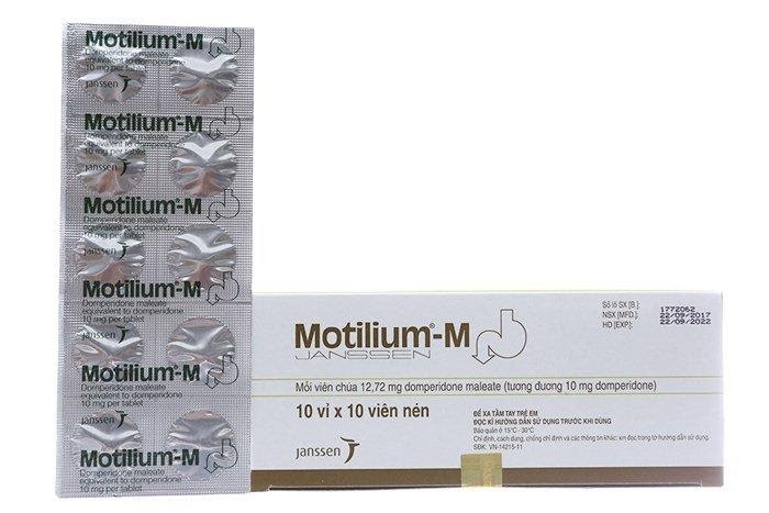 Thuốc Motilium dạng viên nén.