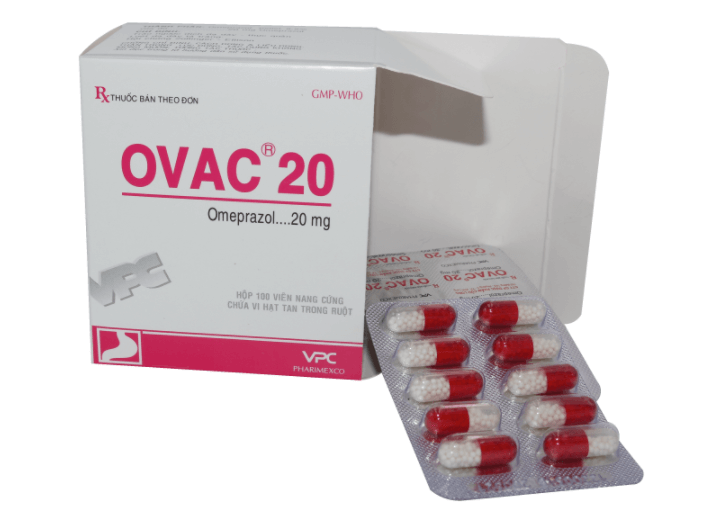 Thuốc Ovac 20 sử dụng để giảm tiết axit dạ dày