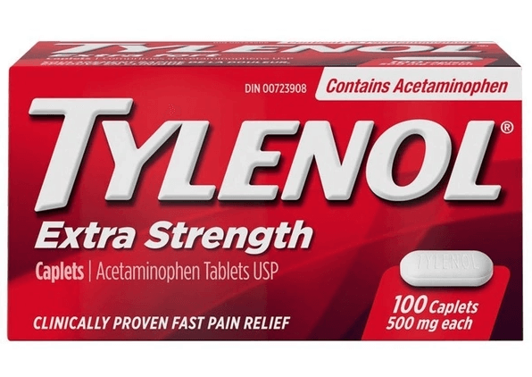 Quy cách đóng gói Tylenol 500mg của Mỹ 100 viên