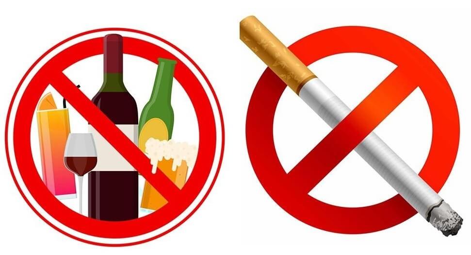 Hạn chế sử dụng thuốc lá, đồ uống có chất kích thích trong quá trình điều trị