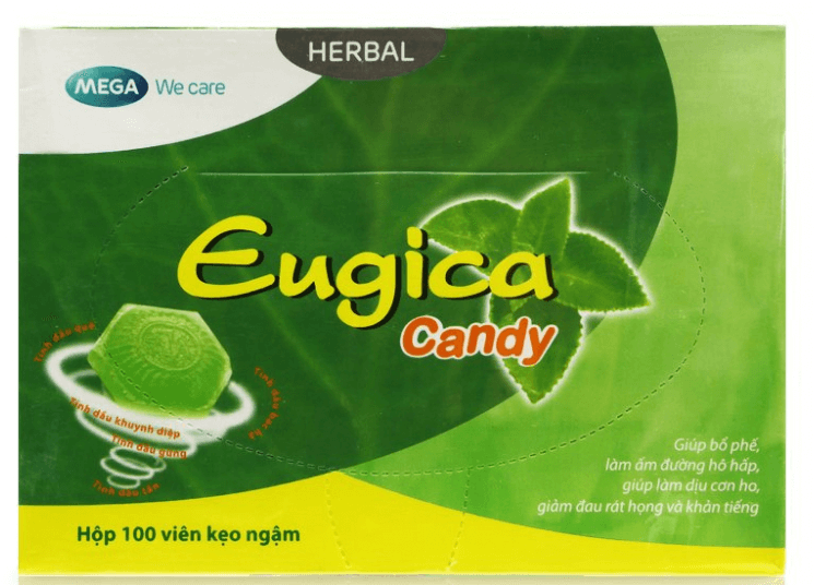 Eugica Candy giúp bổ phế, mát họng, giảm ho