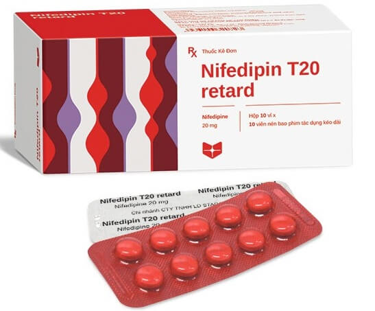 Thuốc Nifedipin dạng viên nén có tác dụng kéo dài 20mg